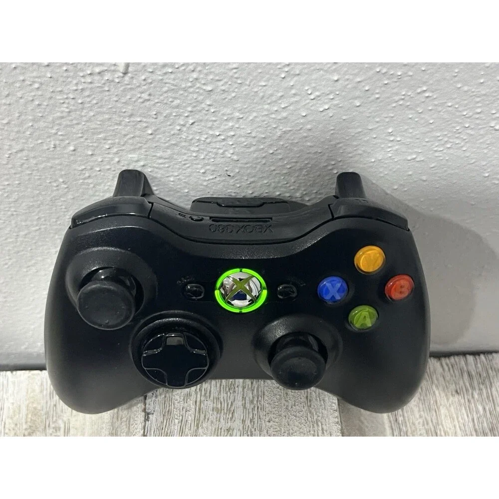 Official Microsoft Xbox 360 Wireless Controller Black OEM TESTED WORKING
